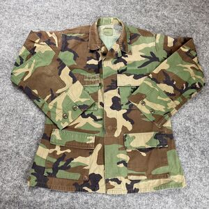 Vintage Camo Coat Top Men Medium Reg Army Hot Weather Rip Stop USGI